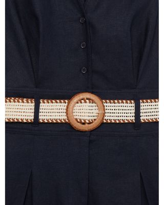 REISS Anjie Linen Playsuit | Bloomingdale's