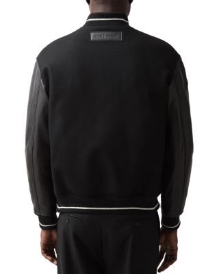 McLaren Circuit Leather Sleeve Wool Bomber Jacket
