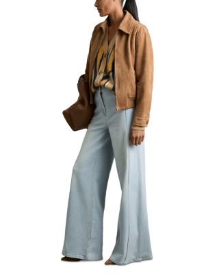 Heather High Rise Wide Leg Jeans in Light