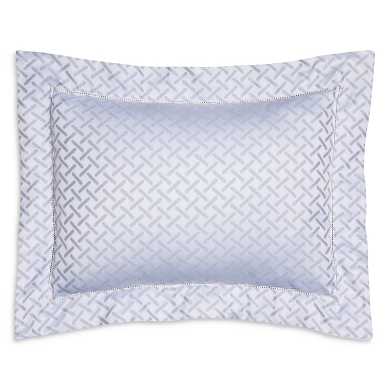 Amalia Home Collection Luso Silk Blend Sham, Boudoir In White/silver