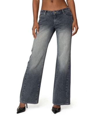 Edikted - Alysse Low Rise Gray-Washed Jeans