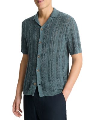 Vince - Regular Fit Short Sleeve Knit Cabana Shirt