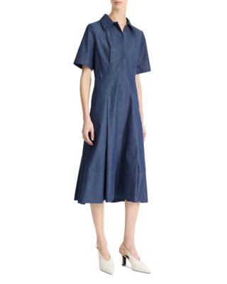 Denim Short Sleeve Shirt Dress