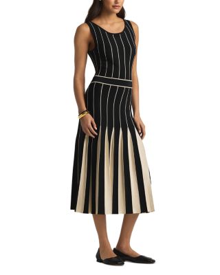 Tonal Pleated Dress