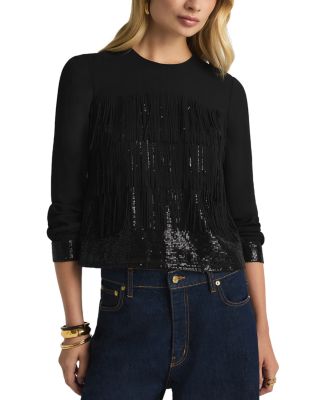 Sequined Fringed Blouse