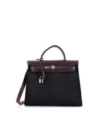 Pre-Owned HERMÈS - 31 Herbag Zip Leather and Toile