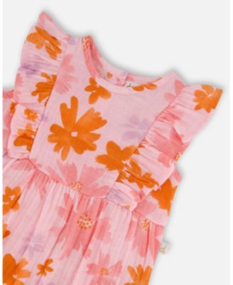 Girls' Printed Muslin Romper - Baby