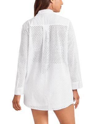 Eyelet Swim Cover-Up Shorts