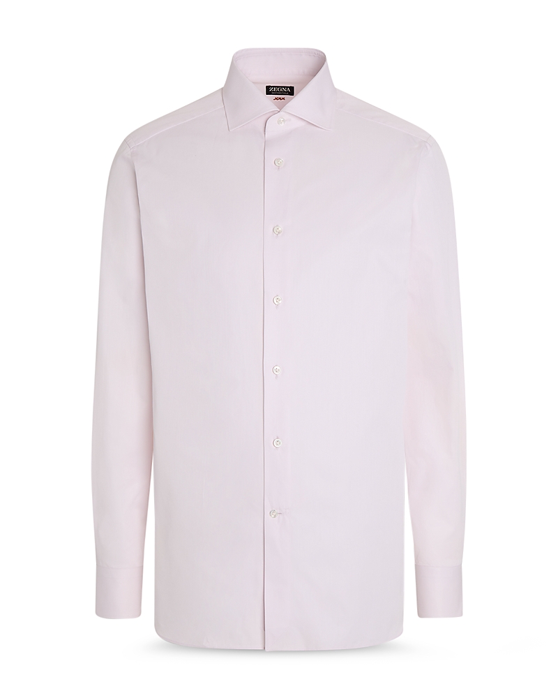 Zegna Centoventimila Button Front Shirt In Light Pink