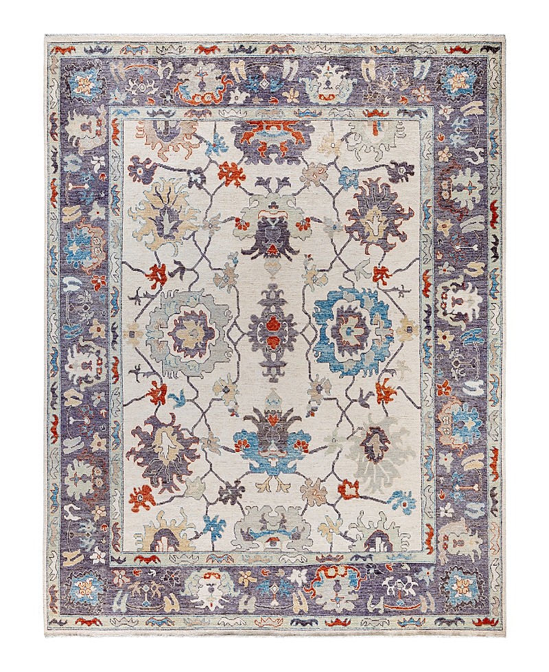 Bloomingdale's Colorful Oushak M1945 Area Rug, 9'2 X 11'10 In Ivory