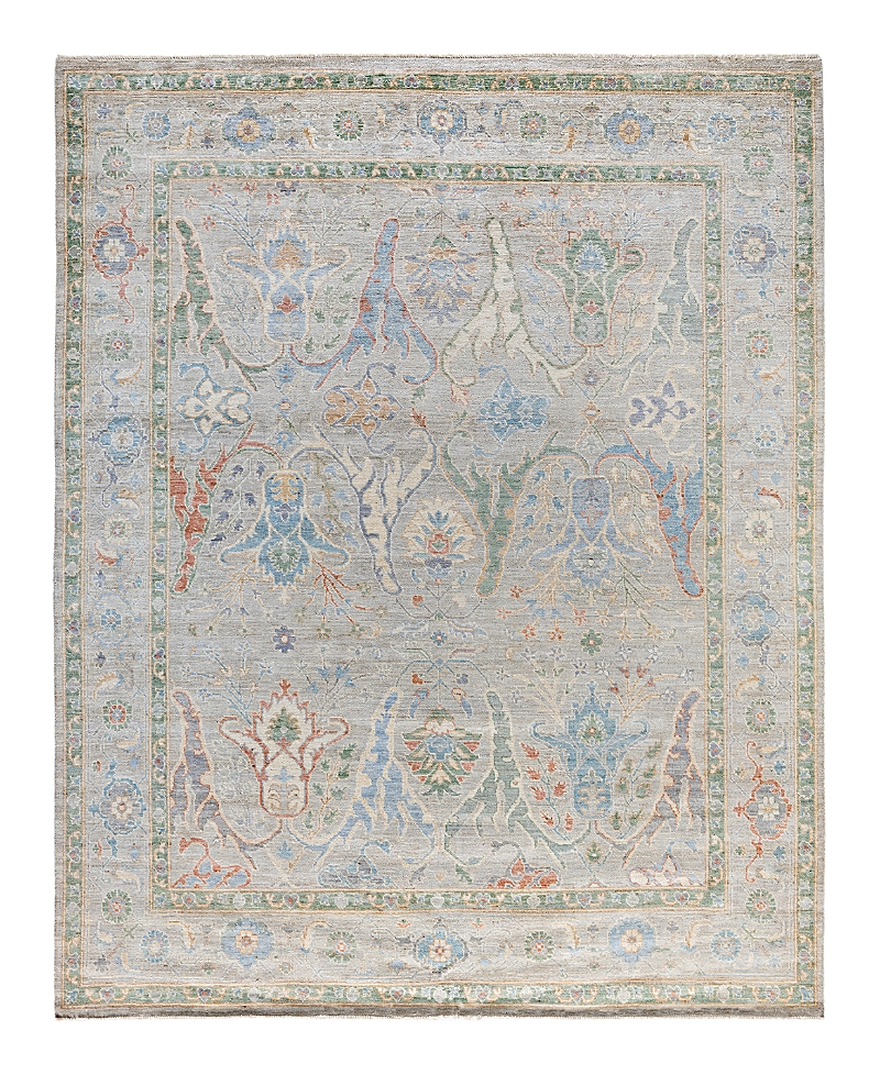 Bloomingdale's Colorful Oushak M1945 Area Rug, 8'1 X 9'11 In Light/grey