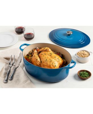 Enameled Cast Iron Signature 8 Qt. Oval Dutch Oven with Lid 