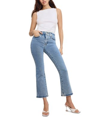 Good Legs Cropped Mini Boot Leg Jeans in Blue670