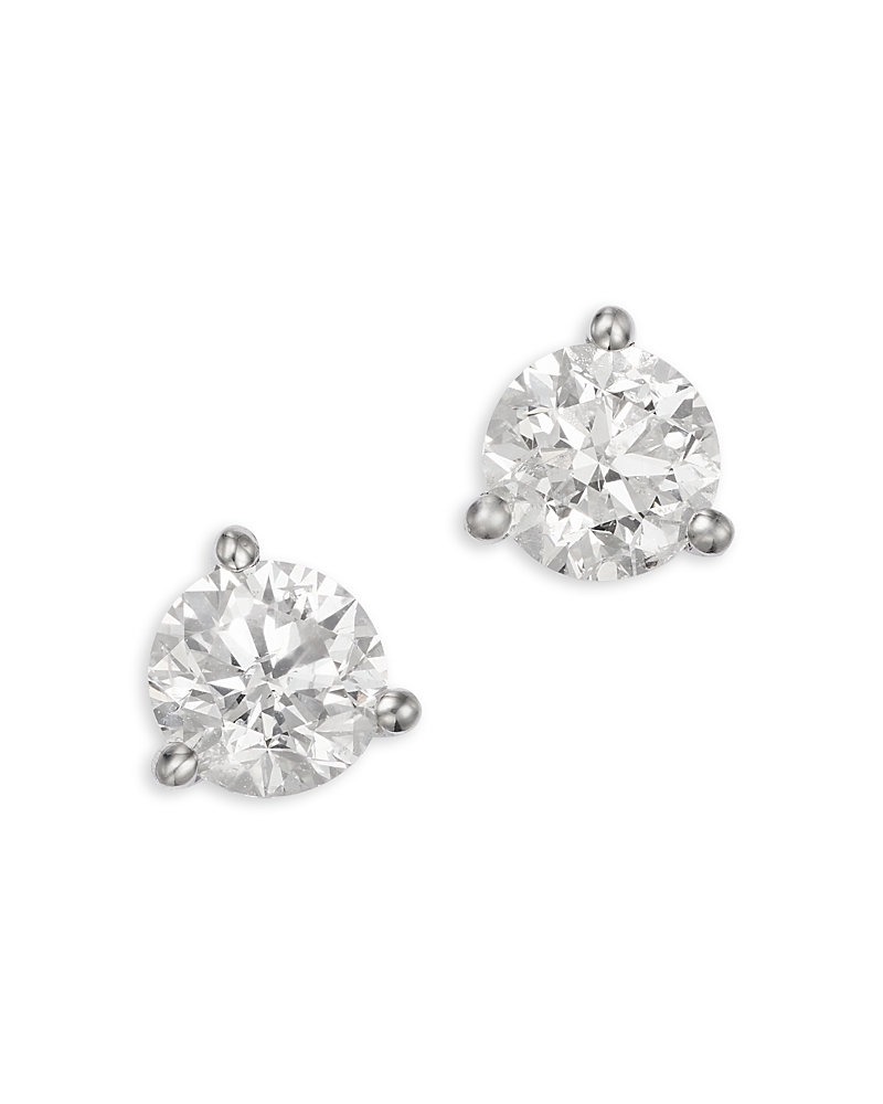 Bloomingdale's Fine Collection Certified Diamond Martini Set Stud Earrings in 14K White Gold, 1.5 tcw