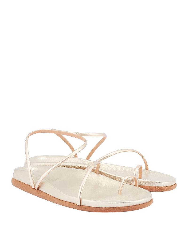 Ancient Greek Sandals Kansiz Flat Sandals In Platinum