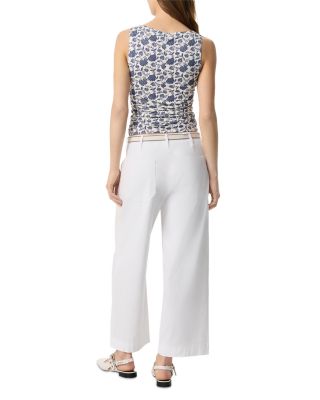 Luca Printed Shirred Top