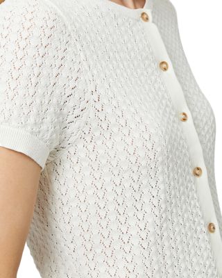 Pointelle Button Cardigan