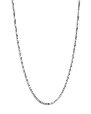 Bloomingdale's Fine Collection - Certified Diamond Classic Tennis Necklace in 14K White Gold, 5.0 tcw