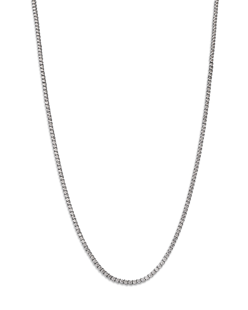Bloomingdale's Fine Collection Certified Diamond Classic Tennis Necklace in 14K White Gold, 5.0 tcw