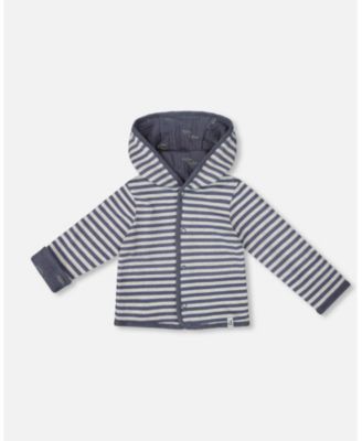 Boys' Reversible Organic Cotton Hooded Jacket - Baby