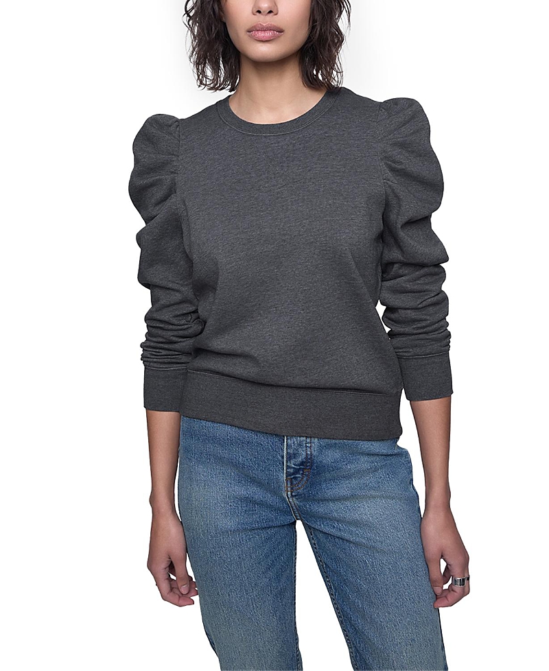 Rebecca Minkoff Janine Puff Sleeve Sweatshirt In Slate