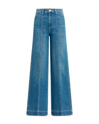 The Front Seamed High Rise Wide Leg Jeans in Biggest Fan