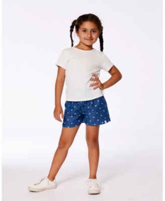 Girls' Printed Chambray Short - Little Kid