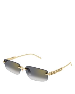 Cartier - Clash de Cartier 24K Gold Plated Rimless Rectangular Sunglasses, 58mm