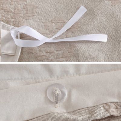 Roses Jacquard 3 Piece Comforter Set, Queen