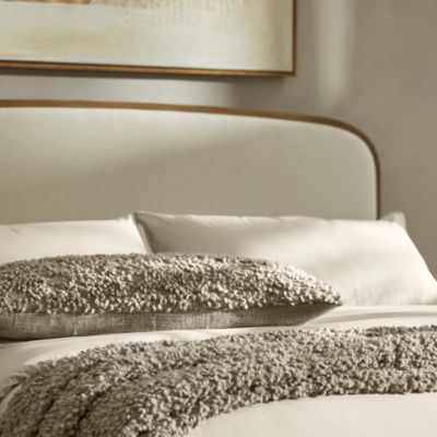 Cozy Boucl&amp;eacute; Decorative Lumbar Pillow with Insert