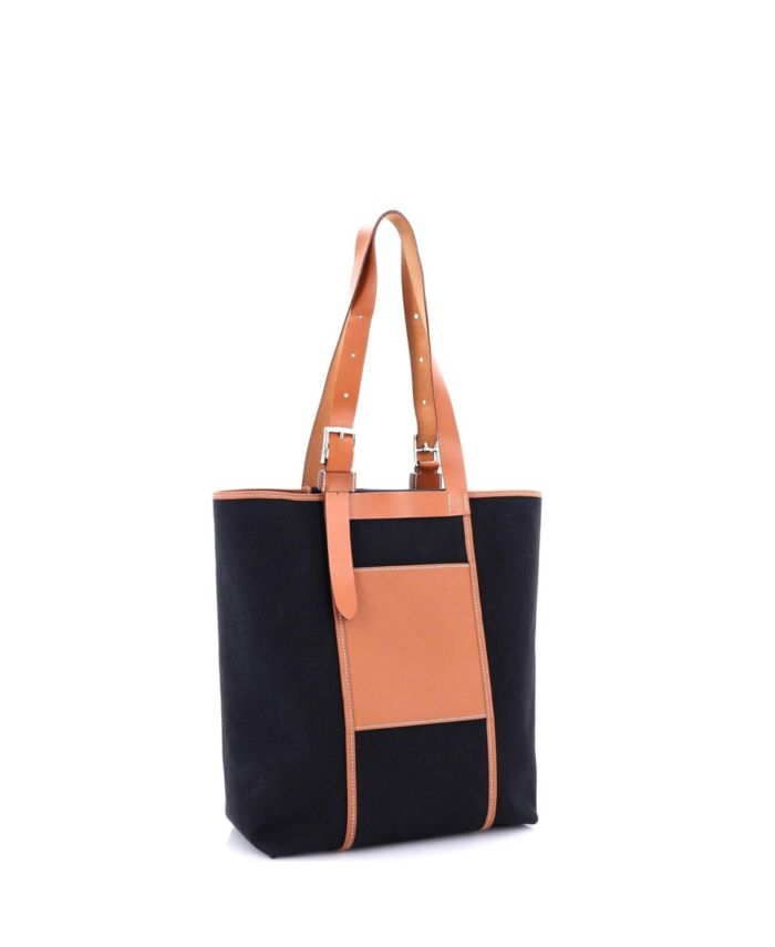 27 Etriviere Pocket Tote Toile and Leather