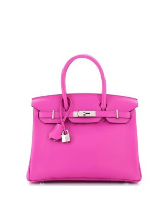 Pre-Owned HERMÈS - Birkin 30 Handbag Pink Novillo with Palladium Hardware