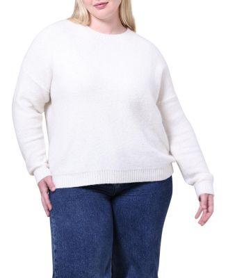 Plus Size Sparkle Cashmere Boxy Crew Neck Top