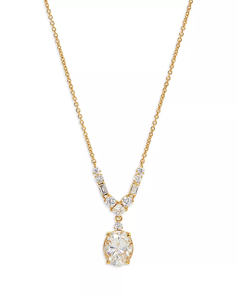 Nadri Cubic Zirconia Pendant Necklace in 18K Gold Plated, 16