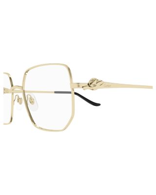 Panthere Classic 24K Gold Plated Squared Eye Glasses, 55mm