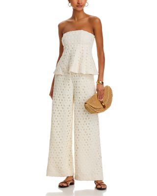 Bowen Strapless Top & Bowen Crocheted Pants