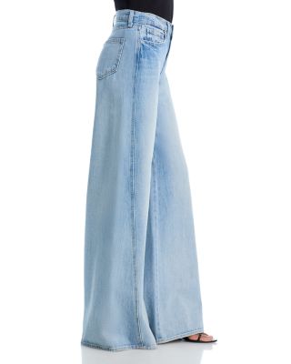 Beau High Rise Wide Leg T Seam Jeans in Fontana