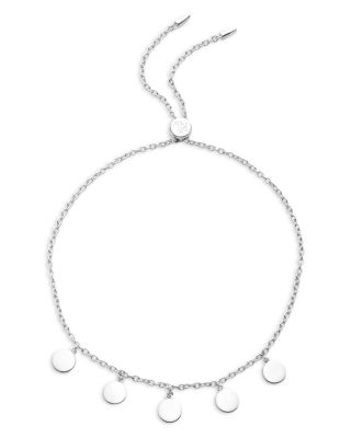 Disc Charm Slider Bracelet in Sterling Silver