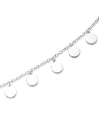 Disc Charm Slider Bracelet in Sterling Silver