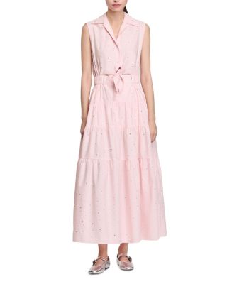 Azazel Rhinestone Maxi Shirt Dress