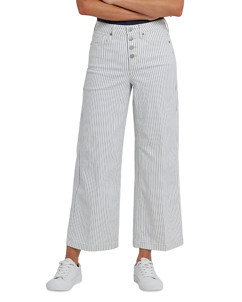 Nydj Teresa High Rise Wide Leg Ankle Jeans in Palencia Stripe