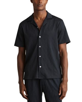 REISS - Alvar Wave Jacquard Cuban Shirt