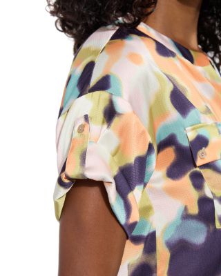 Olena Drop Shoulder Utility Blouse