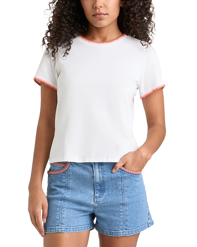 Cinq a Sept Crochet Shrunken Tee