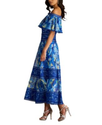 Amary Floral Pleated Chiffon Midi Dress