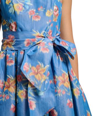 Floral Tie Waist Maxi Dress