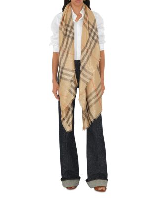 Metallic Wool & Silk Scarf