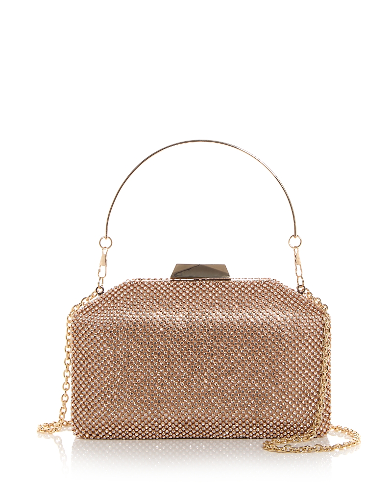 Sondra Roberts Rhinestone Embellished Clutch In Gold