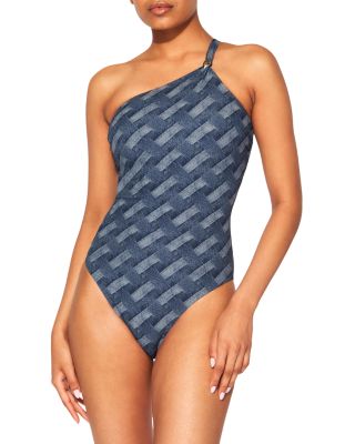 KURT GEIGER LONDON - Kensginton One Shoulder One Piece Swimsuit