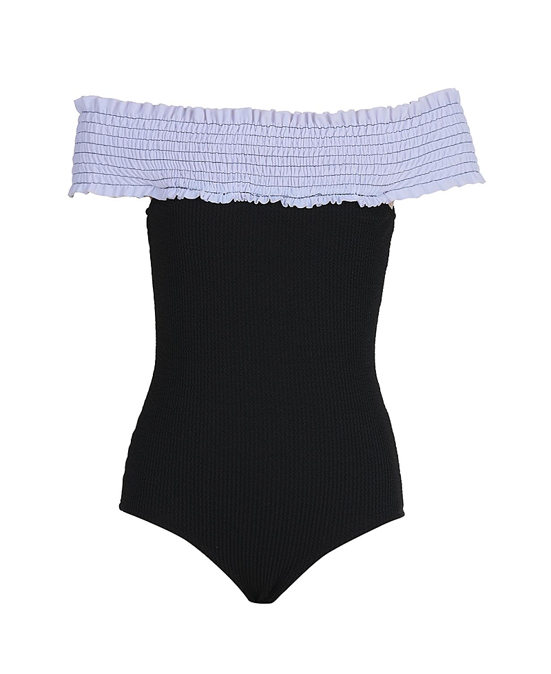 Nessi Byrd Girls' Clarice One-piece Swimsuit - Big Kid In Black-white
